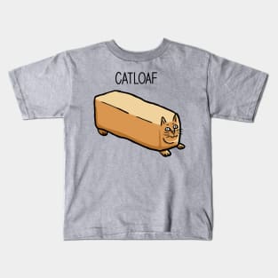 Catloaf, Cat Bread Loaf Funny Cat Lover Digital Illustration Kids T-Shirt